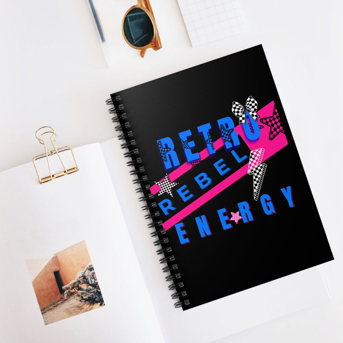 Retro Rebel 90's Energy Spiral Notebook