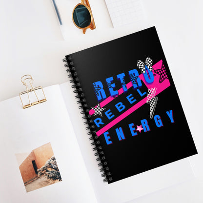 Retro Rebel 90's Energy Spiral Notebook