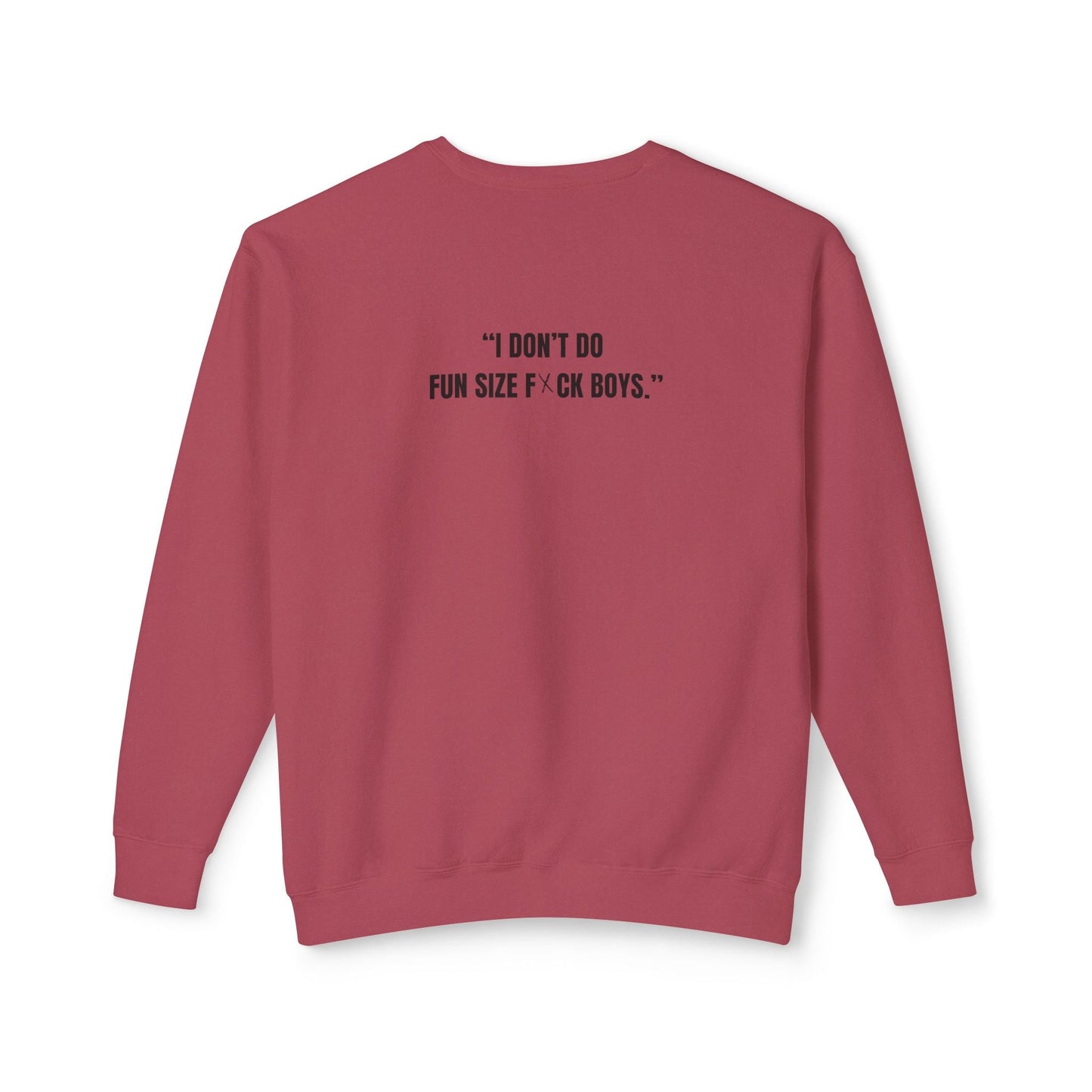 Adult Humor Crewneck Sweatshirt - Fun Size F*ck Boys Printify