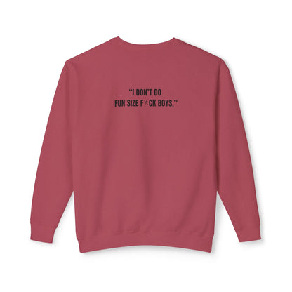 Adult Humor Crewneck Sweatshirt - Fun Size F*ck Boys Printify