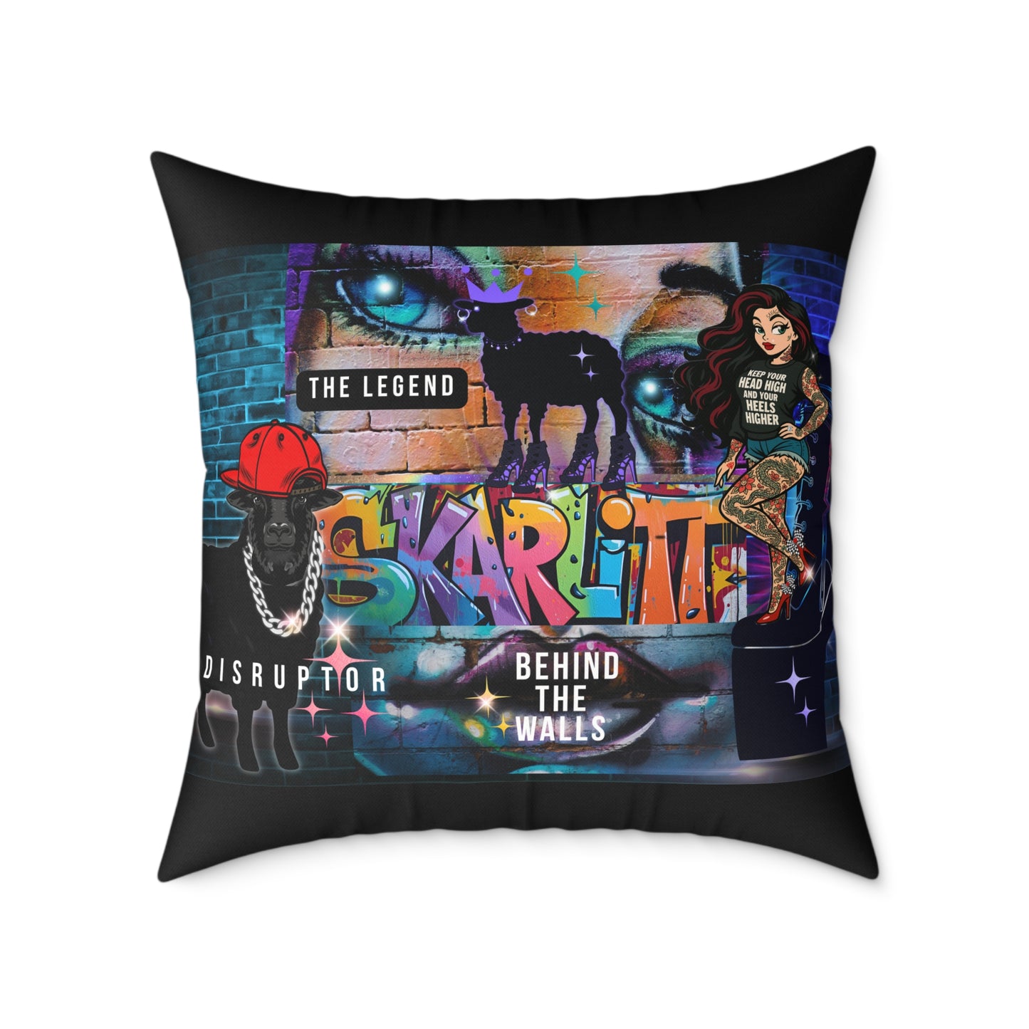Behind the Walls Throw Pillow, Streetwear Design
