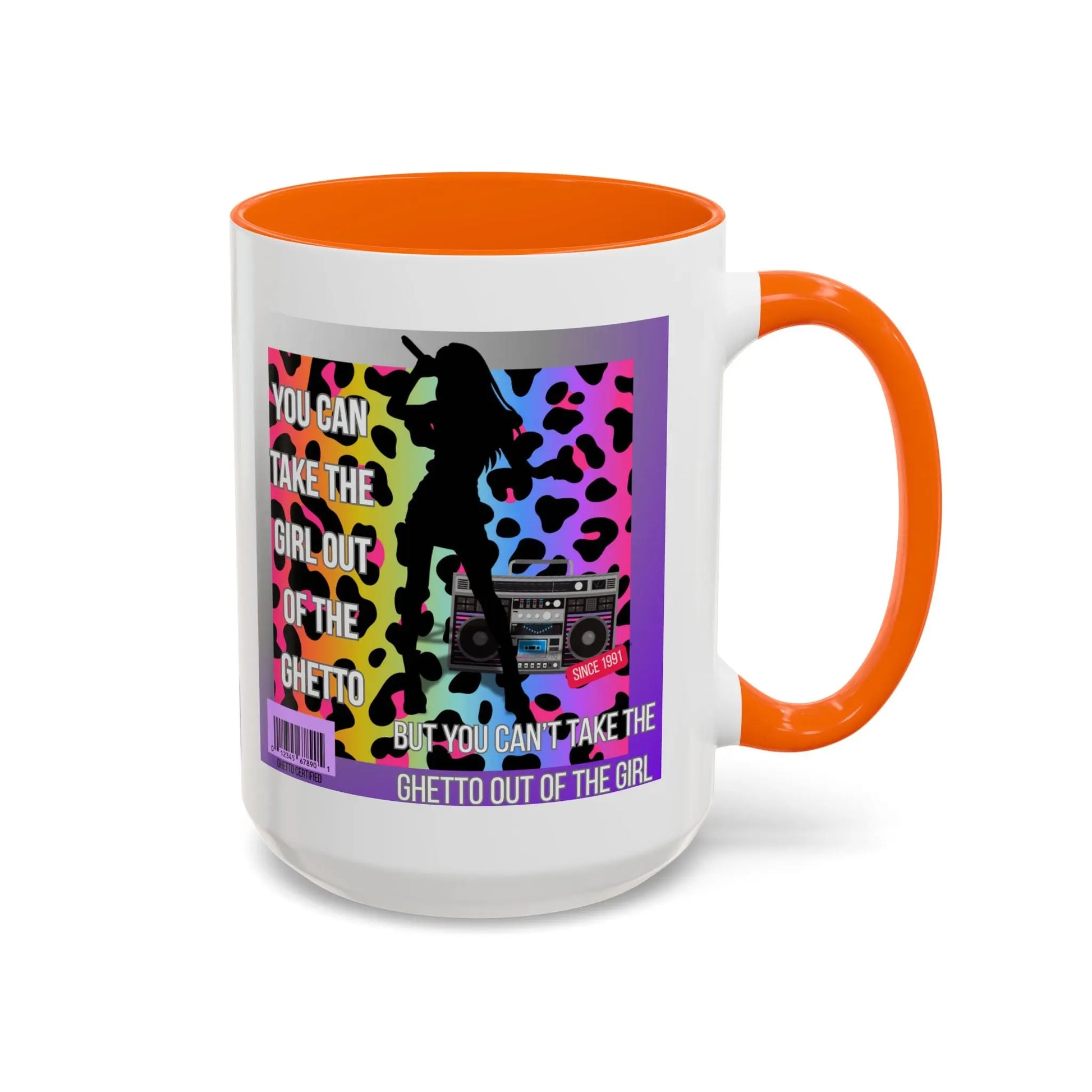 Funny Accent Mug, 8 Colors - You Can Take the Girl Out of the Ghetto Mug Printify