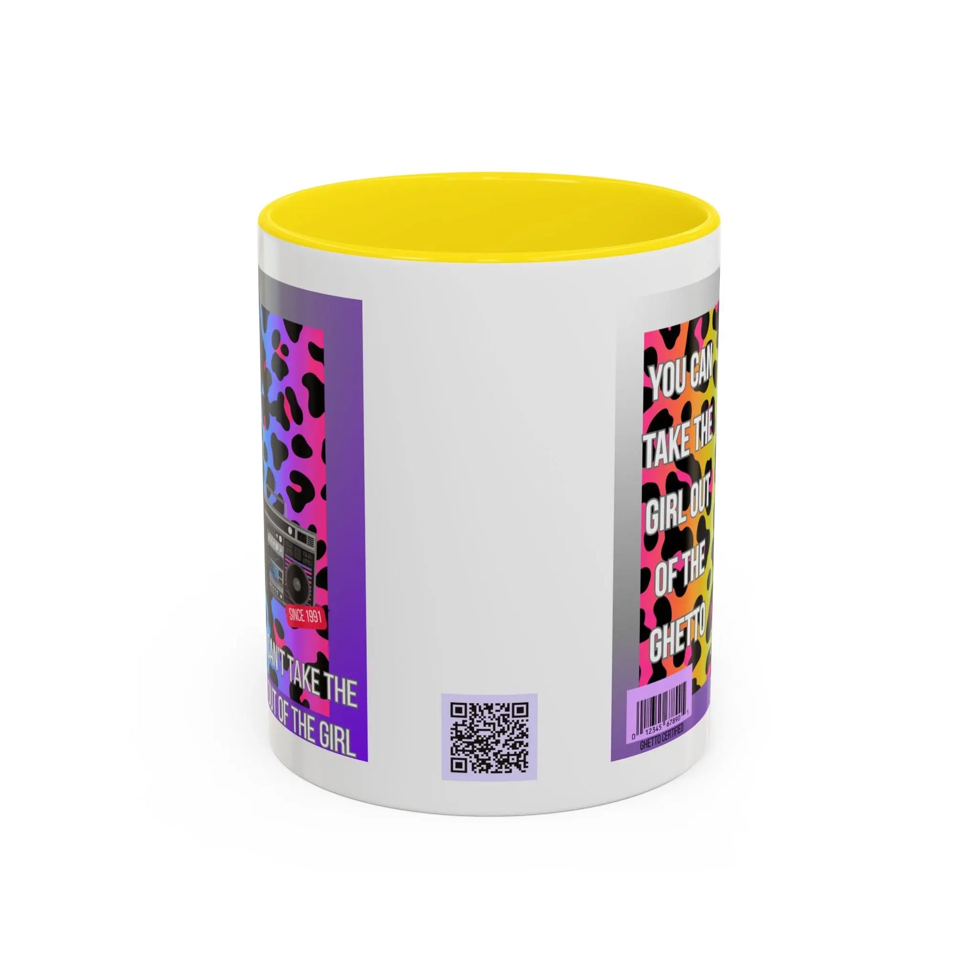 Funny Accent Mug, 8 Colors - You Can Take the Girl Out of the Ghetto Mug Printify