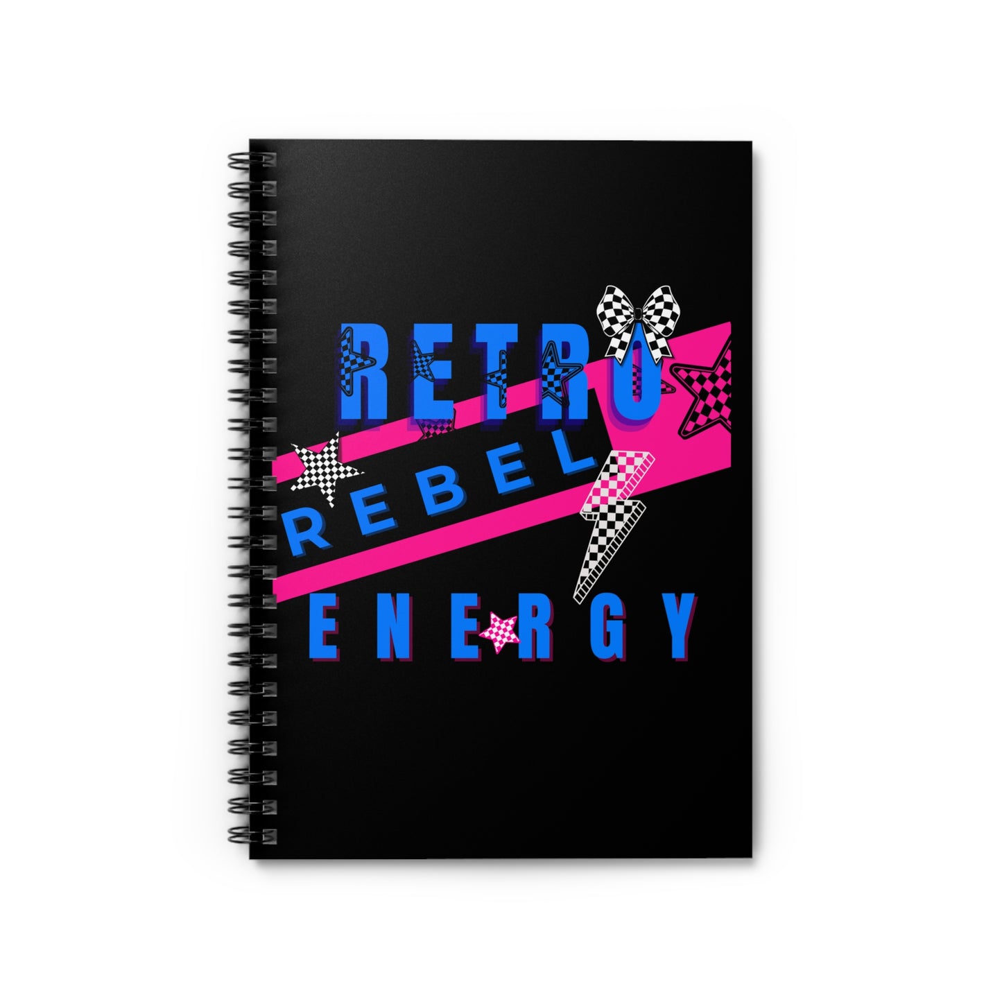 Retro Rebel 90's Energy Spiral Notebook