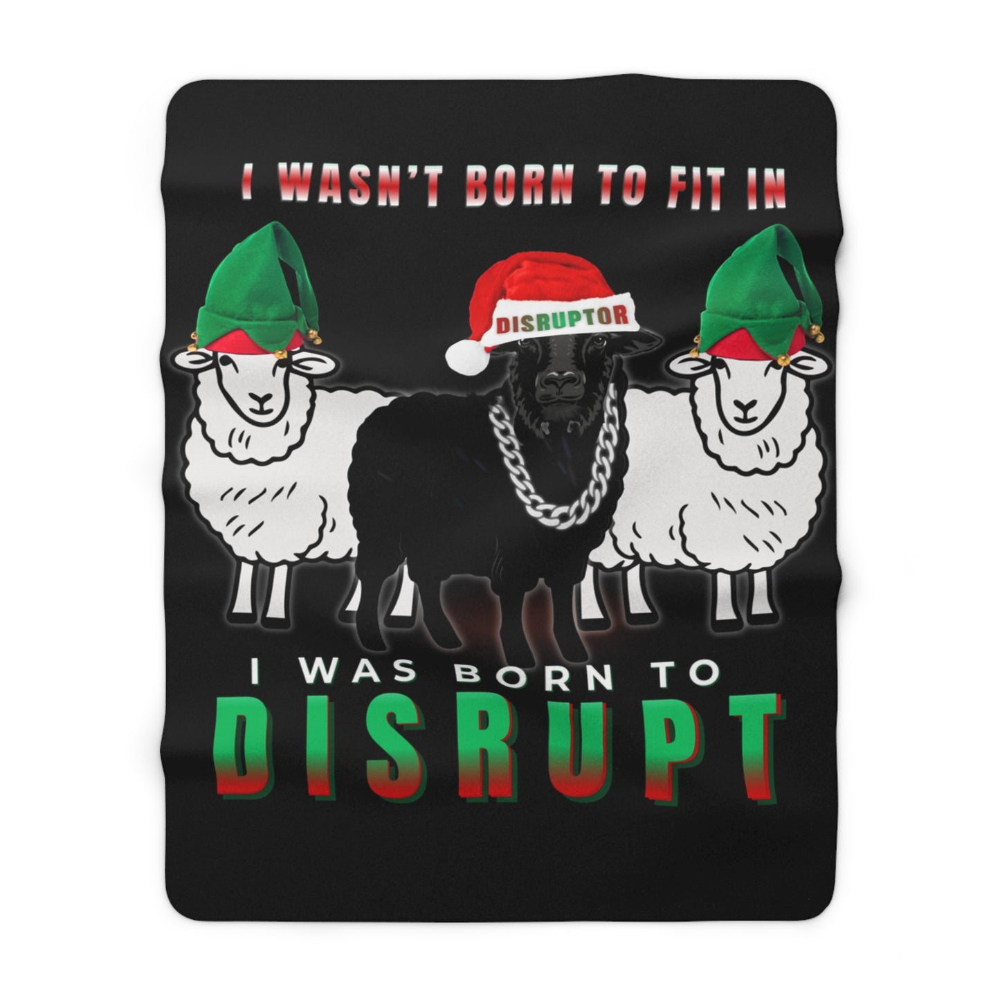 Christmas Throw Blanket Limited Edition, Black Sheep