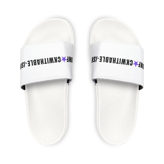 UNF★CKWITHABLE-ISH™ Streetwear Style Women’s Slides, Purple-Star Edition