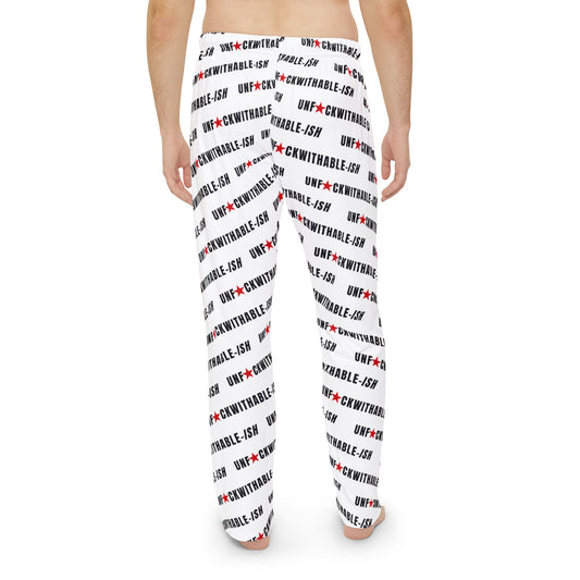 UNF★CKWITHABLE-ISH™ Men's Lounge Pants – White with Red Star