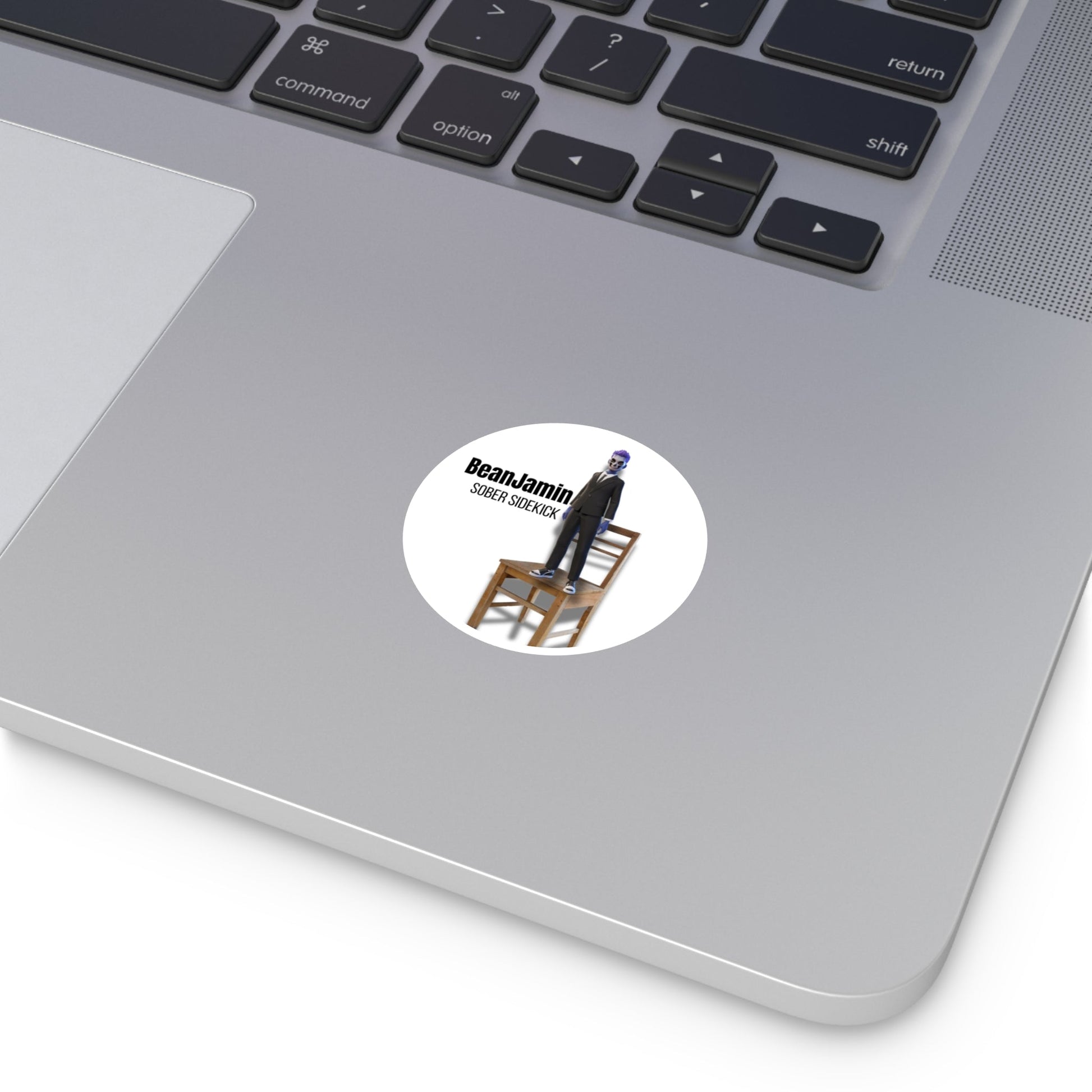 BeanJamin Sober Sidekick Vinyl Sticker Printify