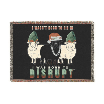 Born To Disrupt Woven Blanket – Holiday Rebel LIMITED Edition