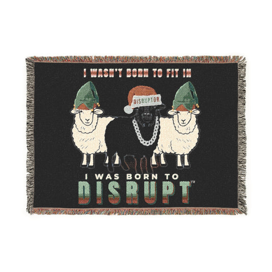 Born To Disrupt Woven Blanket – Holiday Rebel LIMITED Edition