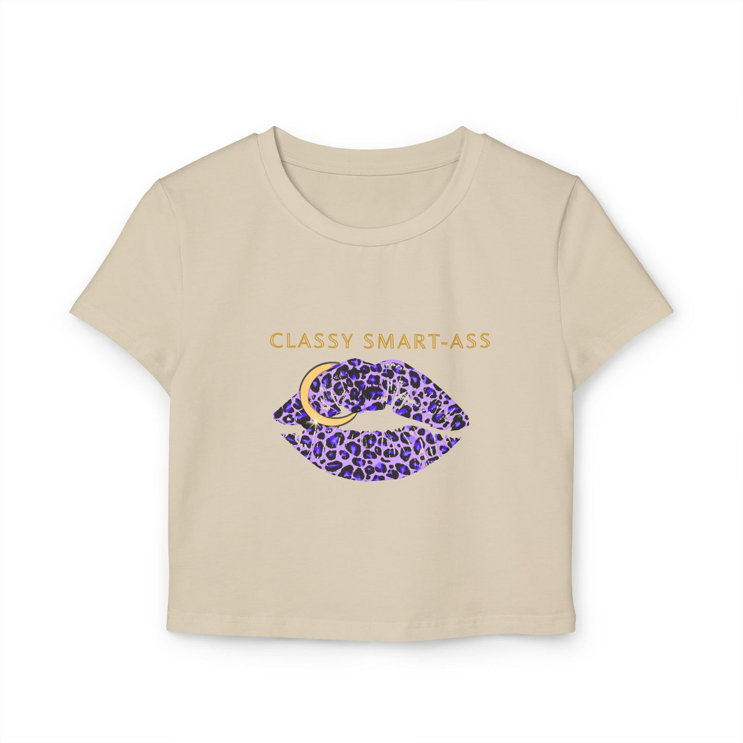 Classy Smart-Ass Women's Cropped Baby Tee Organic Cotton
