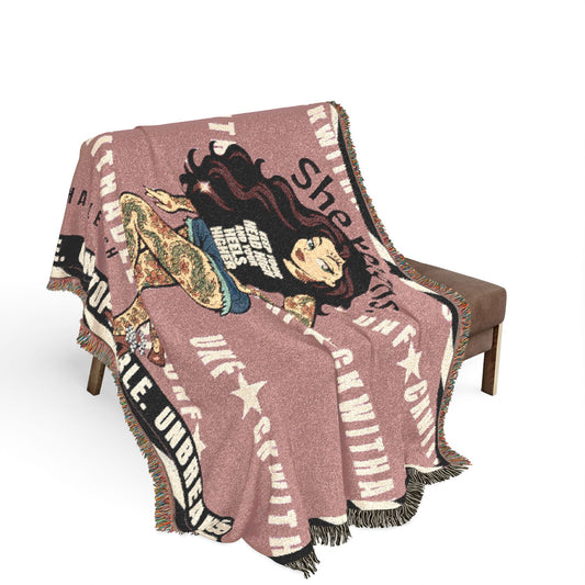 UNF★CKWITHABLE-ISH™ Skarlitt, Woven Blanket/Wall Tapestry
