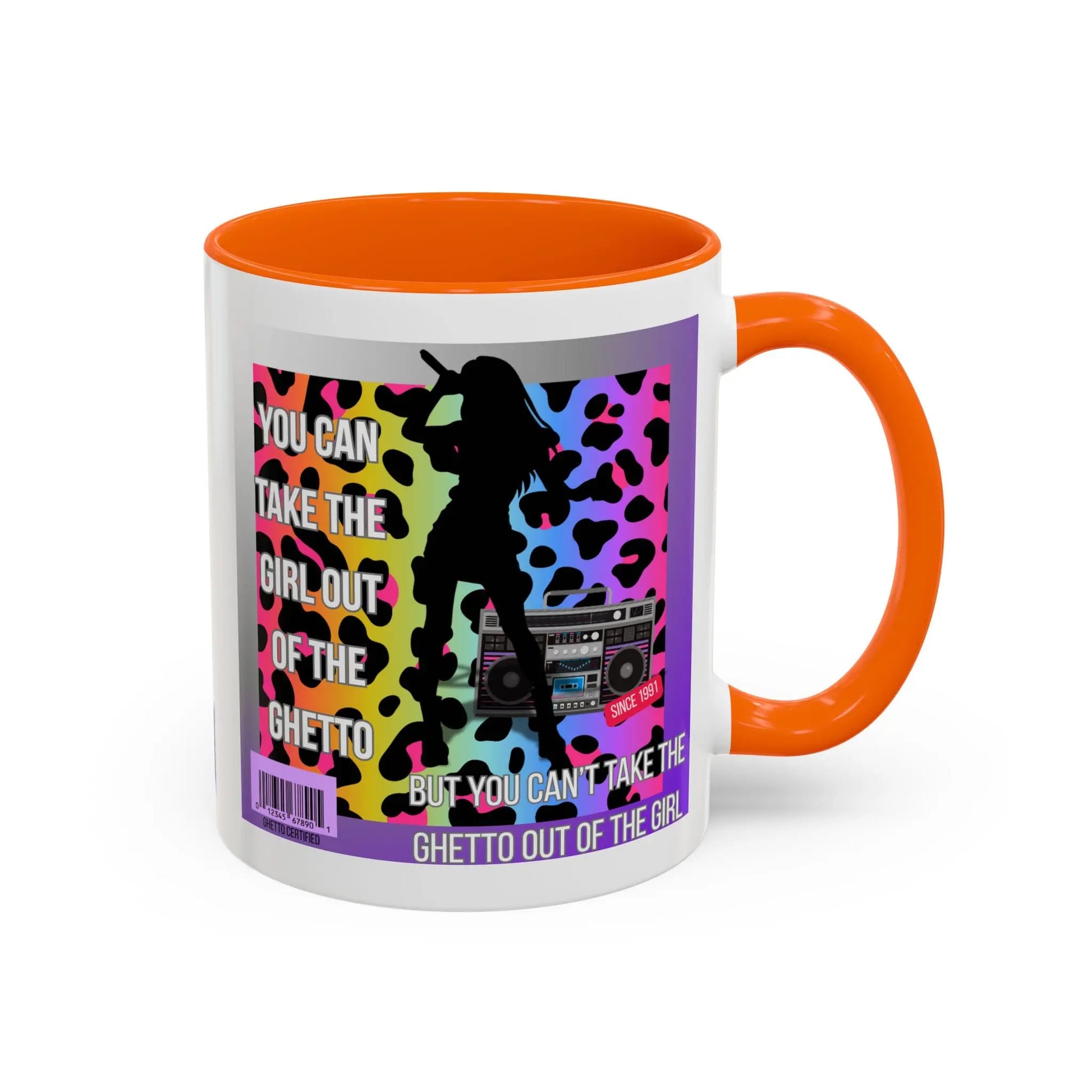 Funny Accent Mug, 8 Colors - You Can Take the Girl Out of the Ghetto Mug Printify