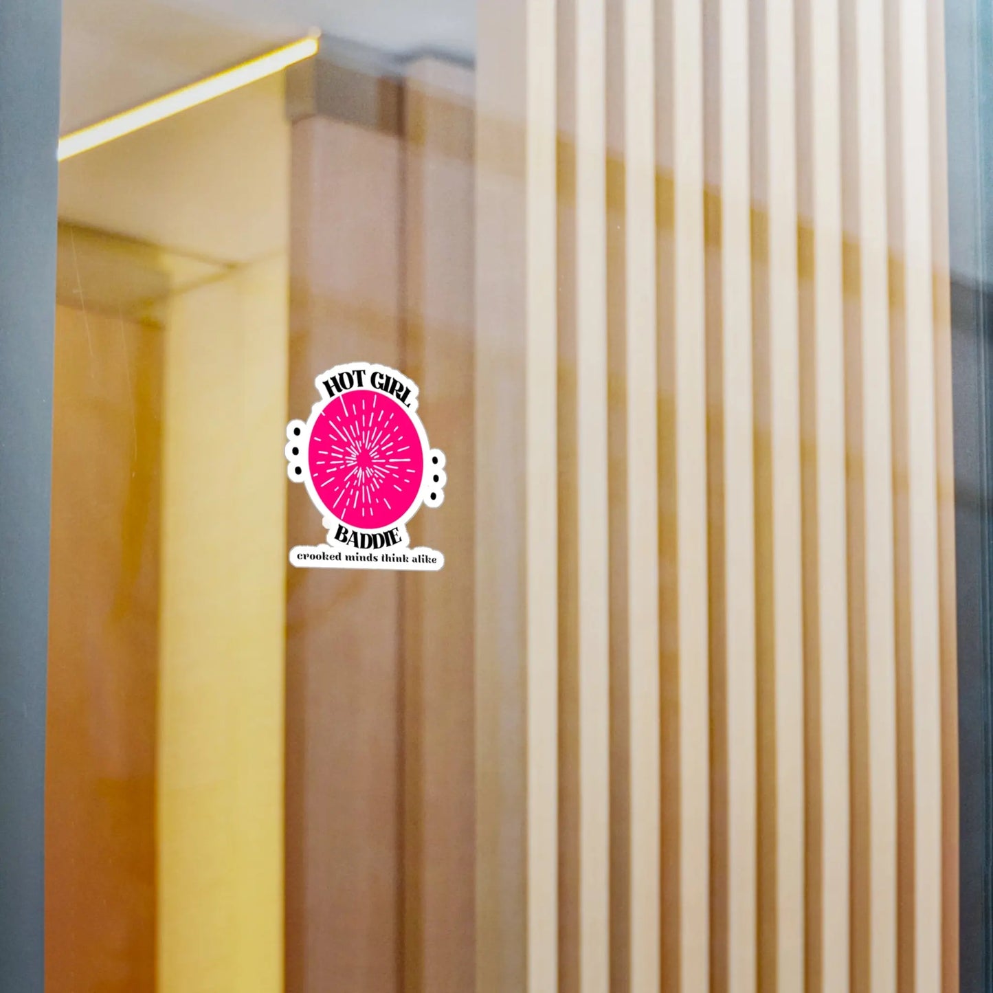 Hot Girl Baddie Vinyl Decal, Trendy Magnet for Self-Expression Printify