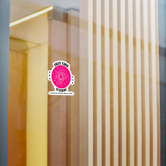 Hot Girl Baddie Vinyl Decal, Trendy Magnet for Self-Expression Printify