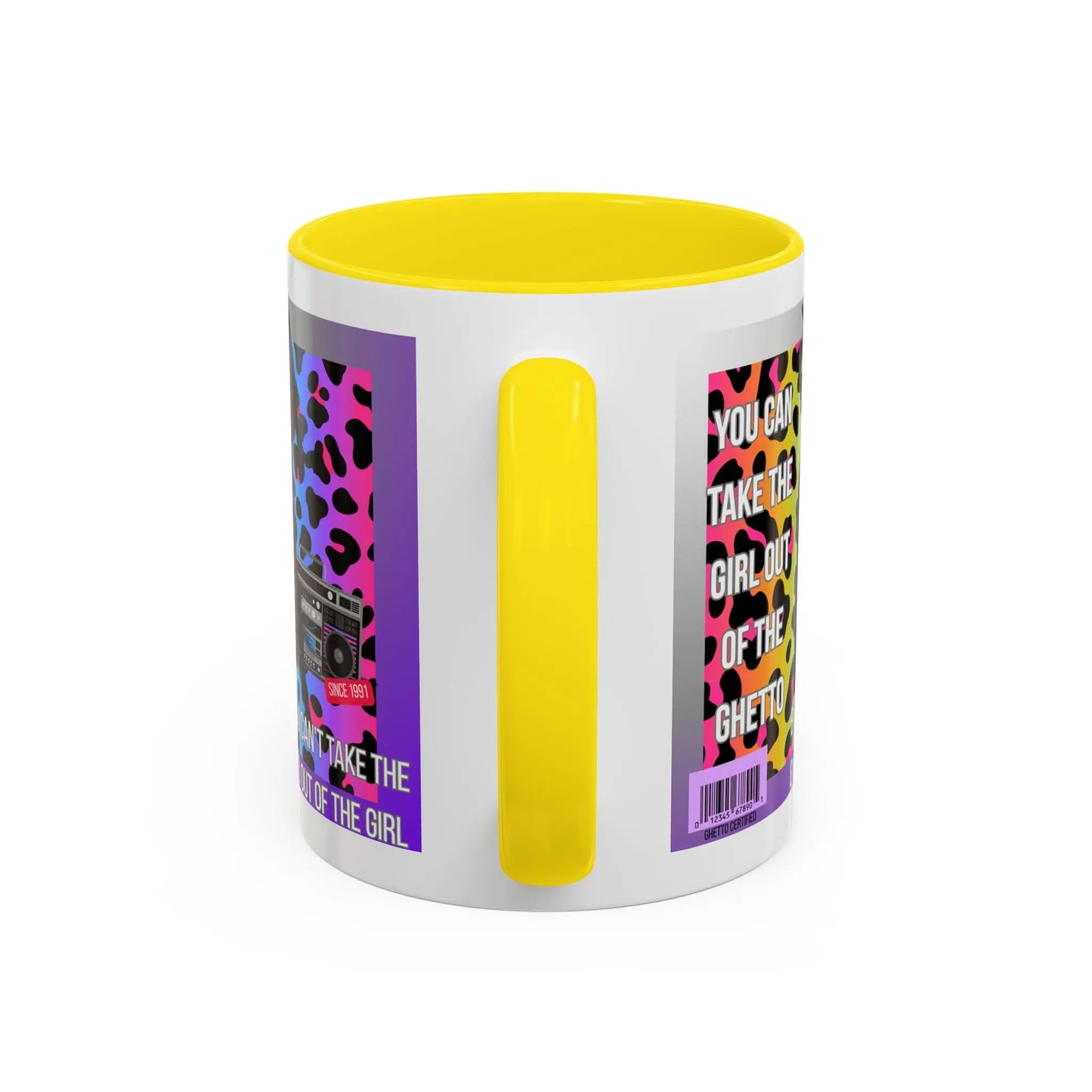 Funny Accent Mug, 8 Colors - You Can Take the Girl Out of the Ghetto Mug Printify