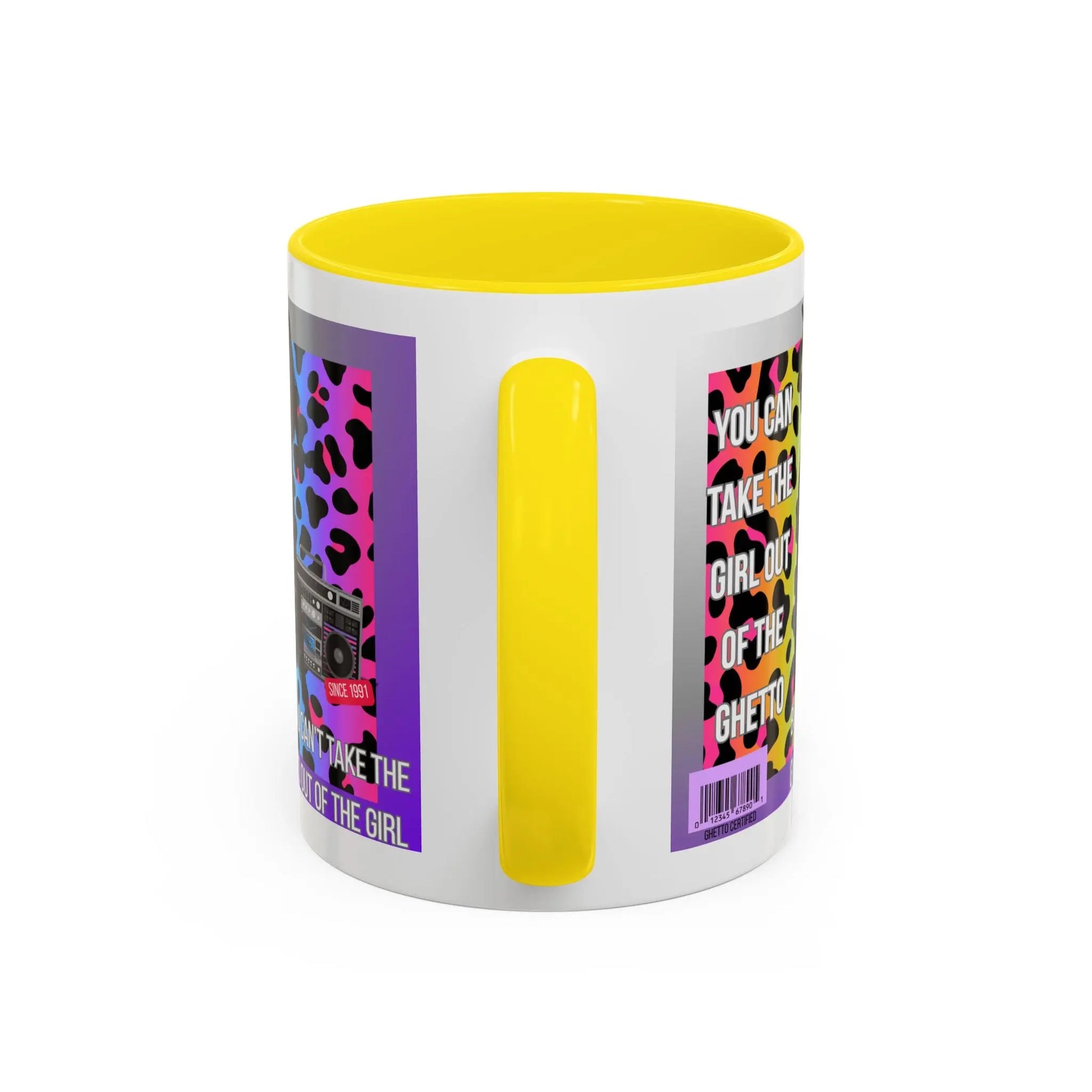 Funny Accent Mug, 8 Colors - You Can Take the Girl Out of the Ghetto Mug Printify