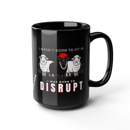 Black Sheep Born to Disrupt Bundle, Streetwear Terry Cloth Hoodie + Mug