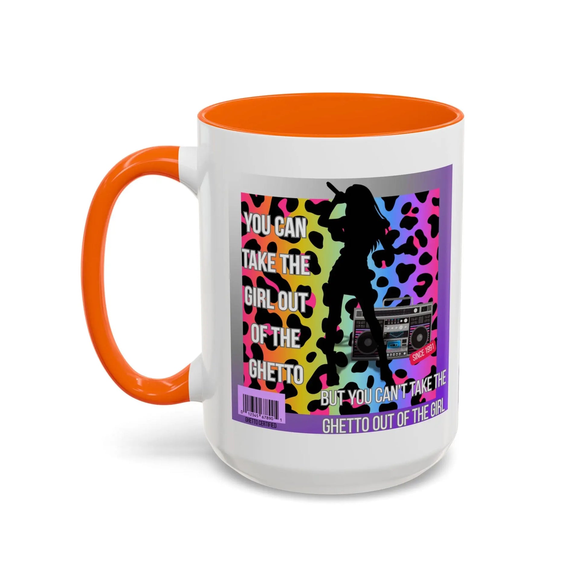 Funny Accent Mug, 8 Colors - You Can Take the Girl Out of the Ghetto Mug Printify