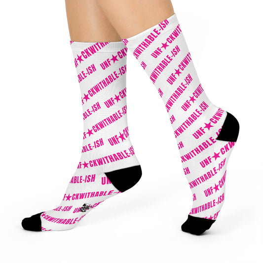 UNF★CKWITHABLE-ISH Crew Socks – Pink or Purple Star