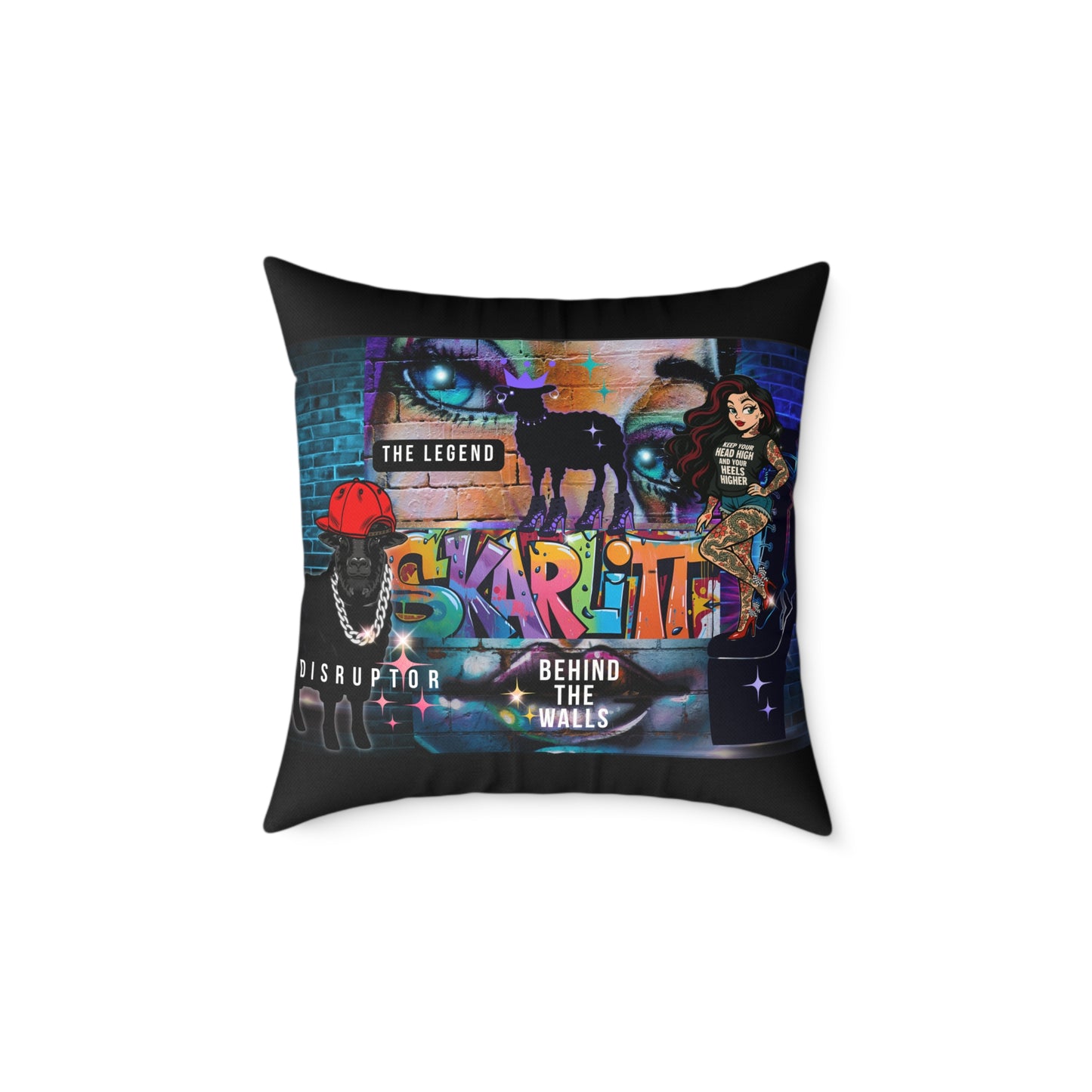Behind the Walls Throw Pillow, Streetwear Design