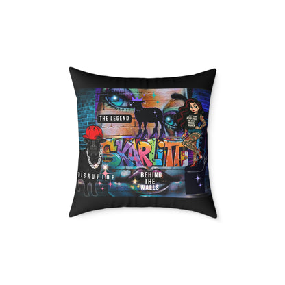 Behind the Walls Throw Pillow, Streetwear Design