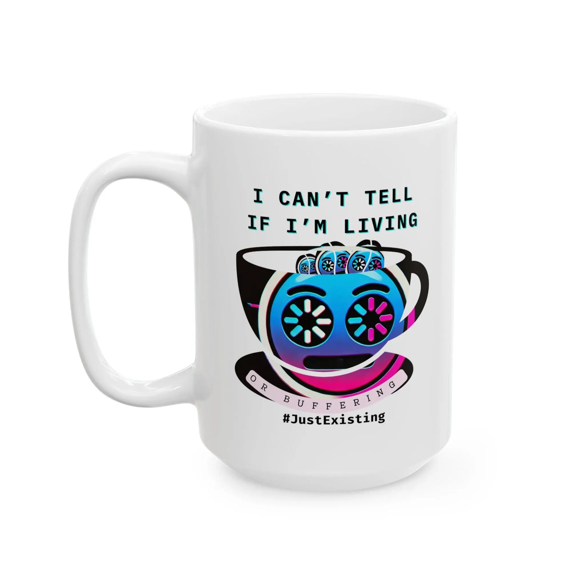 Funny Ceramic Mug, Life's Buffering Printify