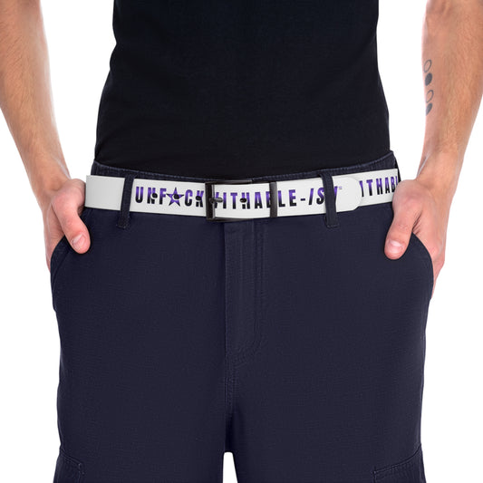 UNF★CKWITHABLE-ISH™ Belt White, Purple/Purple Star