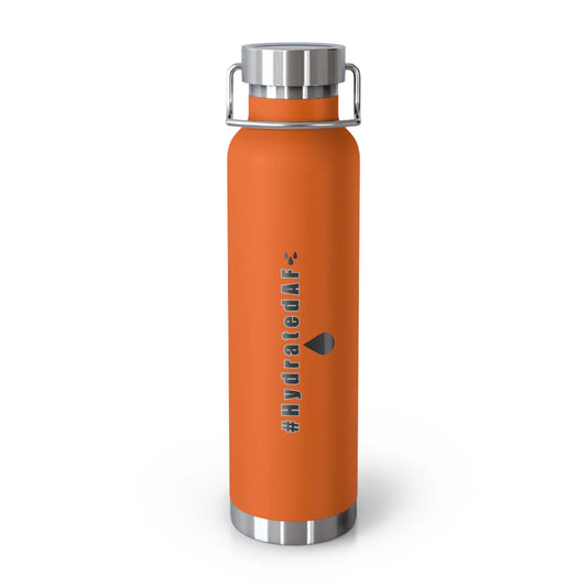 The Bean Lux™ #HydratedAF Custom Copper Vacuum Insulated Water Bottle 22oz, Outdoor Water Bottle, Your Initials Printify