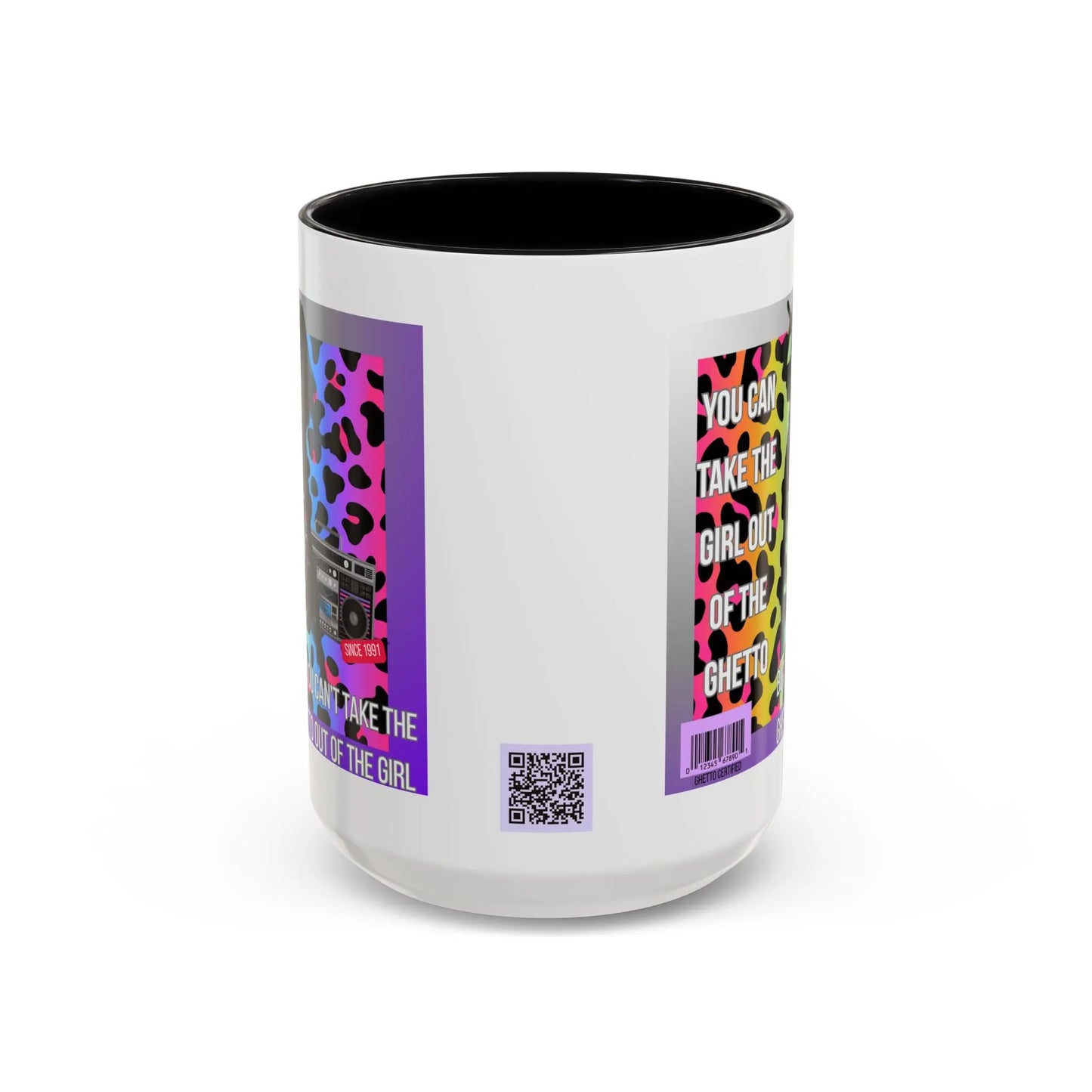 Funny Accent Mug, 8 Colors - You Can Take the Girl Out of the Ghetto Mug Printify