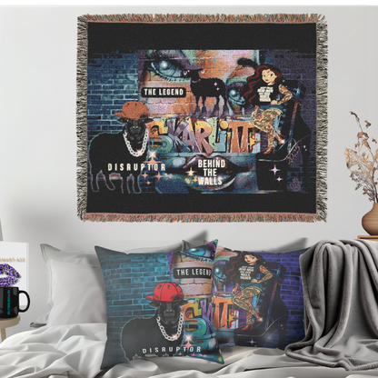 Behind The Walls – 3 Rebel Warrior's Woven Blanket/ Wall Tapestry