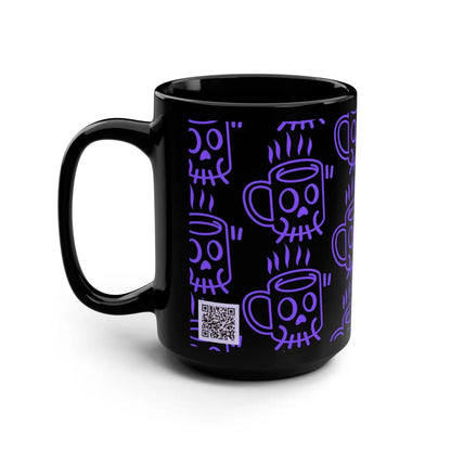 The Bean Grind™ Black Mug, The Bean's Lil Guy Printify